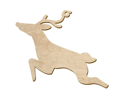 Zawieszka drewniana Renifer - 12,5 cm - 1 szt.