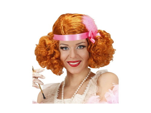 Ruda peruka Flapper z lat 20.