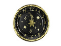 Plates New Year's Eve, black - 18 cm - 6 pcs.