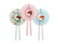 Decorative rosettes Horses - 3 pcs