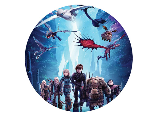 Decorative cake wafer How to Train Your Dragon 3 - 20 cm
