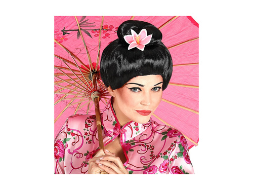 Peruka Fujiko z kwiatem