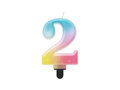 Candle number pastel ombre - 2 - two
