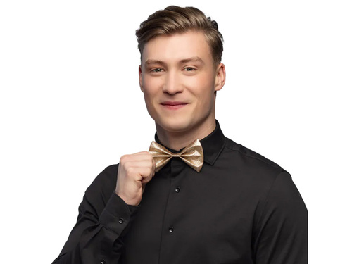 Gold bow-tie - 1 pc