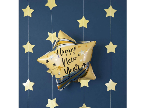 Foil balloon Star Happy New Year - 45 cm - 1 pc.