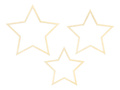 Wooden pendants Stars - 3 pcs.