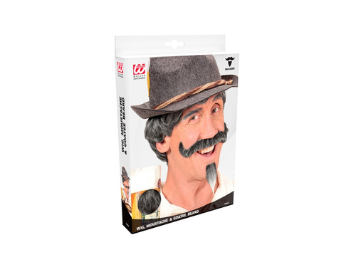 Peruka bawarska z wąsami i kozią bródką