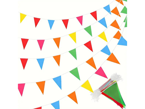 Bunting red flag banner - 3 m - 1 pc