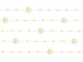 Cream pearl garland - 1,3 m - 5 pcs.