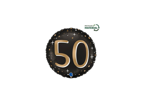 Balon foliowy okrągły Sparkling 50 - 14" - 1 szt.
