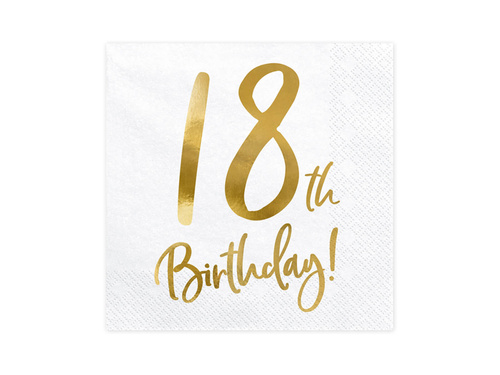 Eighteenth birthday napkins - 33 cm - 20 pcs.