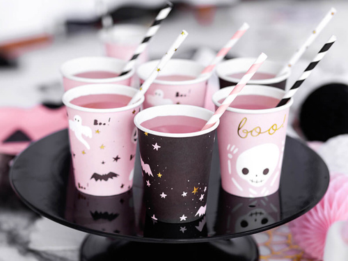 Kubeczki halloweenowe Boo! - 220 ml - 6 szt.