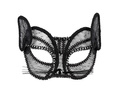 Black sequin cat eyemask