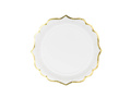 White plates with golden edges - 18 cm - 6 pcs.