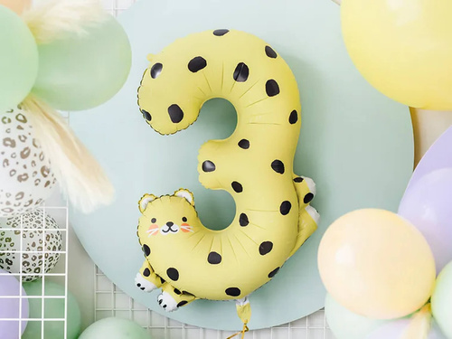Number 3 Foil Balloon - 75 cm - 1 pc