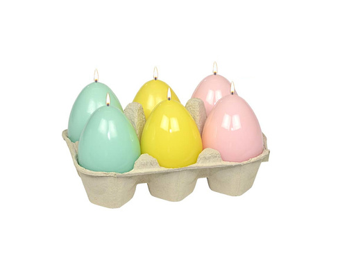 Zestaw Świeczek Pisanki - 7 cm - 1 op.