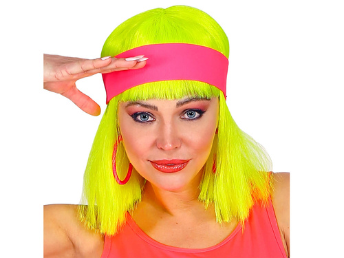 Neon pink headband