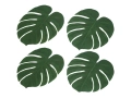 Set 4 palm leaves, 34x30 cms