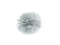 Hanging decoration pom pom flower - silver - 35 cm - 1 piece.