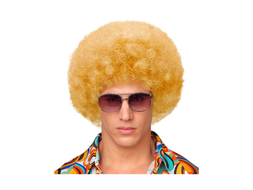 Blond peruka afro disco z lat 70.