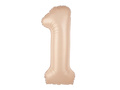 Foil balloon caramel number 1 - 100 cm - 1 pc.