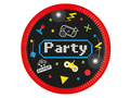 Talerzyki papierowe na urodziny Gaming Party - 23 cm - 8 szt.