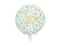 IHS foil balloon with flowers for the First Holy Communion - 35 cm - 1 pc.