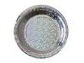 Talerzyki papierowe srebrne holograficzne - 22,5 cm - 10 szt.