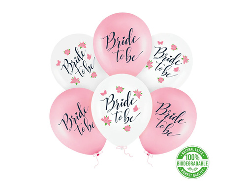 Balony lateksowe Bride to be - 30 cm - 6 szt.