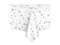 Birthday tablecloth white with silver stars - 137 x 274 cm - 1 pcs.