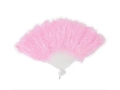 Wachlarz z piór różowy - 1 szt.