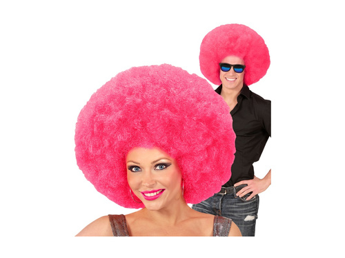 Różowa wysoka peruka afro wysokiej jakości