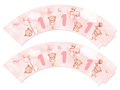 Cupcake cupcakes pink Teddy bears with balloons - 6 pcs.