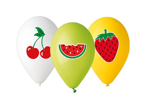 Balony pastelowe Owoce - 33 cm - 5 szt.
