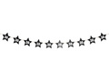 Banner with stars for 30th birthday - black - 14 pcs.