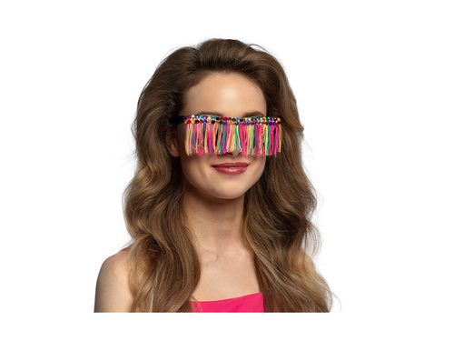 Okulary imprezowe festiwalowe z frędzlami