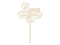 Love wooden cake topper - 15 cm