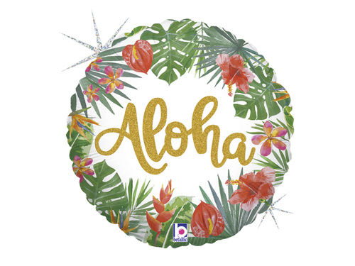 Aloha Tropical Foil Balloon - 46 cm - 1 pc