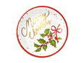 Christmas plates holly - 22,8 cm - 10 pcs.