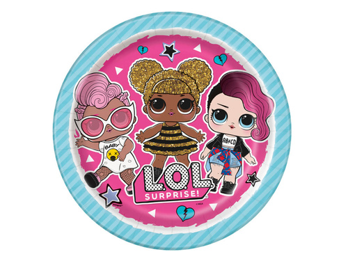 LOL Surprise birthday plates - 23 cm - 8 pcs.
