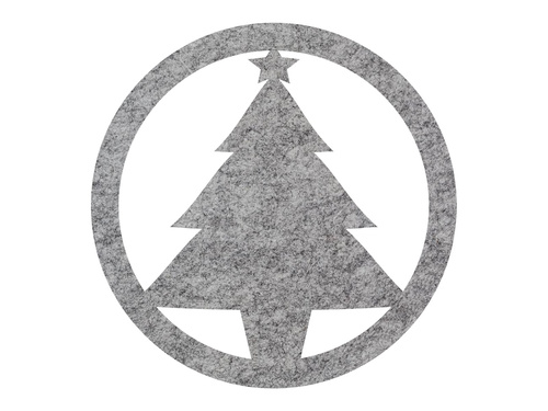 Podstawka pod kubek - Choinka - 10 cm - 4 szt.