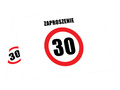 Invitations to the 30th prohibition sign - 6 pcs.
