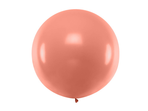 Giant balloon 1 m in diameter - golden pink metallic.