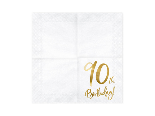 Ninetieth birthday napkins - 90th birthday - 33 x 33 cm - 20 pcs.