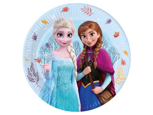 Talerzyki papierowe na urodziny Frozen - Kraina Lodu - 23 cm - 8 szt.