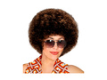 Brązowa peruka afro disco z lat 70.