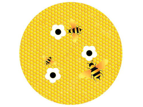 Decorative Honeycomb Bee cake wafer - 20 cm