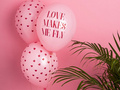 Pastel balloons with hearts for Valentine's Day - 30 cm - 50 pcs