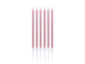 Birthday candles metallic pink gold - 13,5 cm - 6 pcs.
