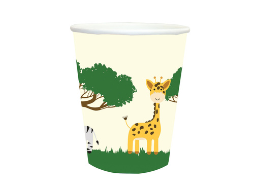 Kubeczki papierowe Safari - 250 ml - 6 szt.